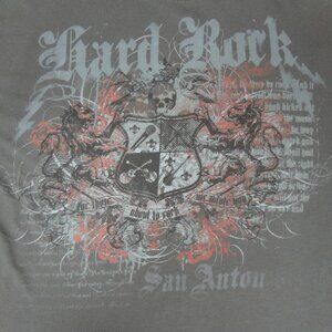 HARD ROCK CAFE SAN ANTONIO FOR THOSE ABOUT TO ROCK - GRAY XL T-SHIRT K751
